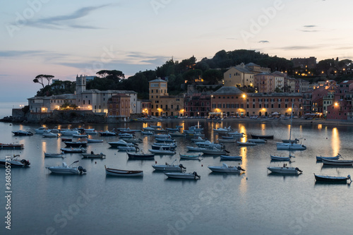 The bay of silence in Sestri Levante at sunset © Alessio