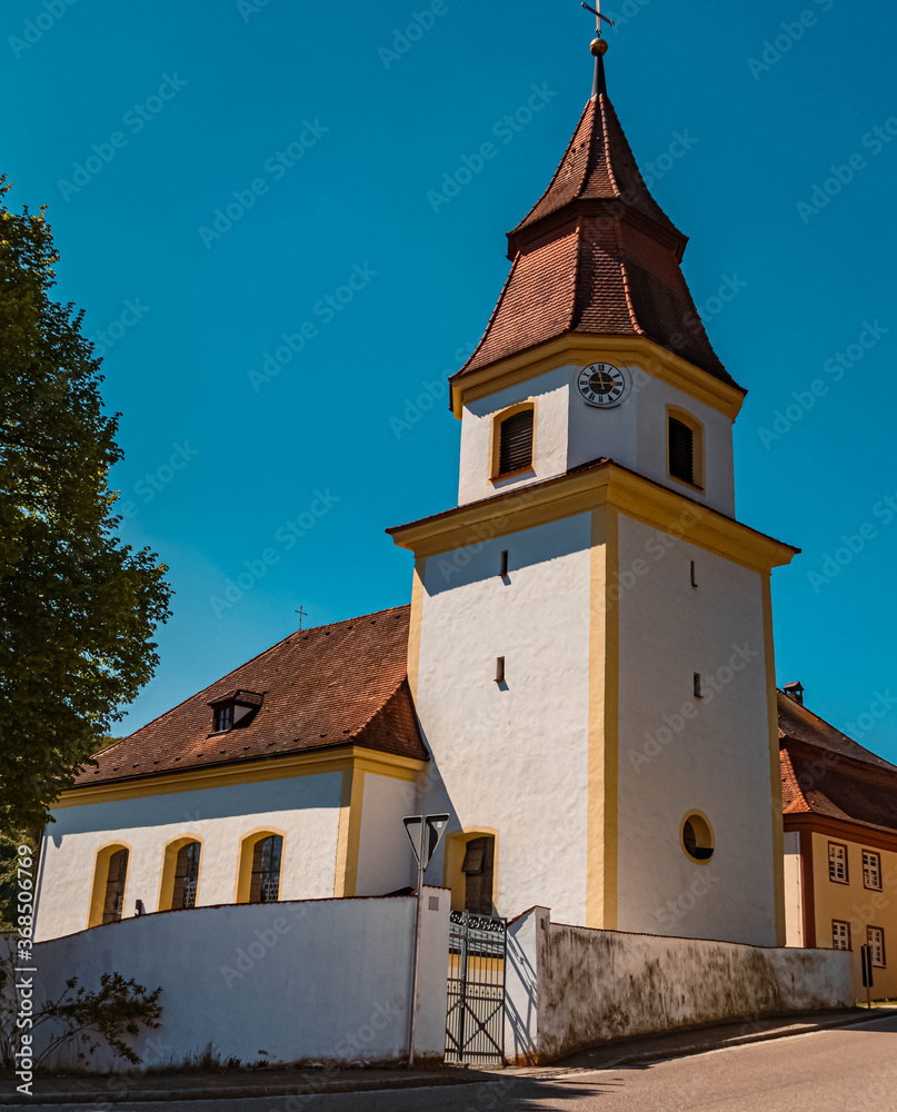 Beautiful church at Altdorf, Bavaria, Germany