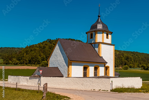 Beautiful church at Schafhausen, Bavaria, Germany