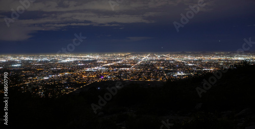 The sprawling city of Phoenix, Arizona at night