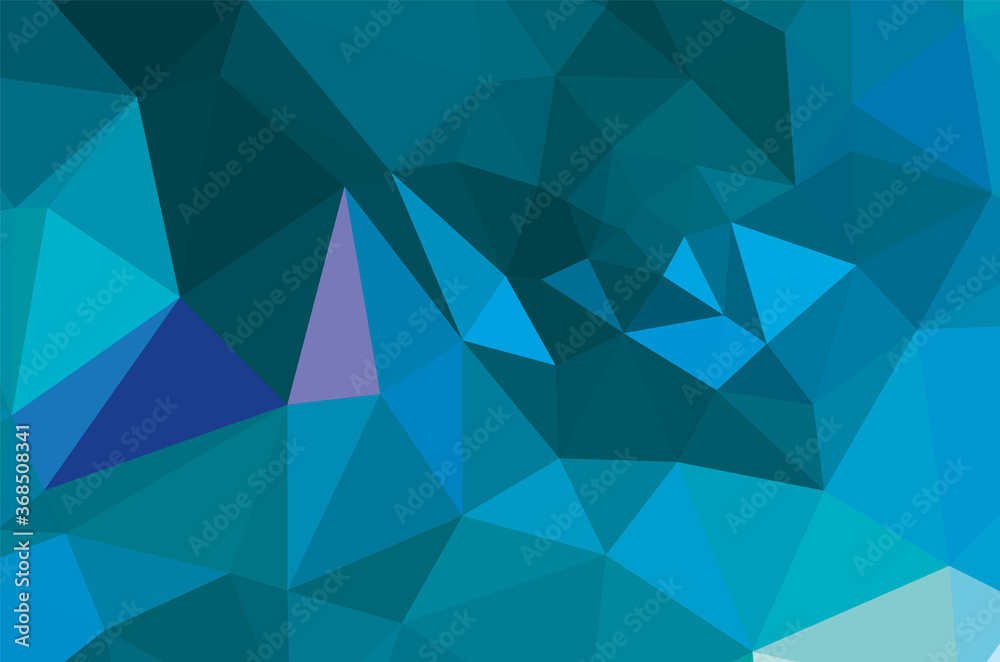 Obraz premium Abstract blue vivid triangle geometrical background, vector Illustration