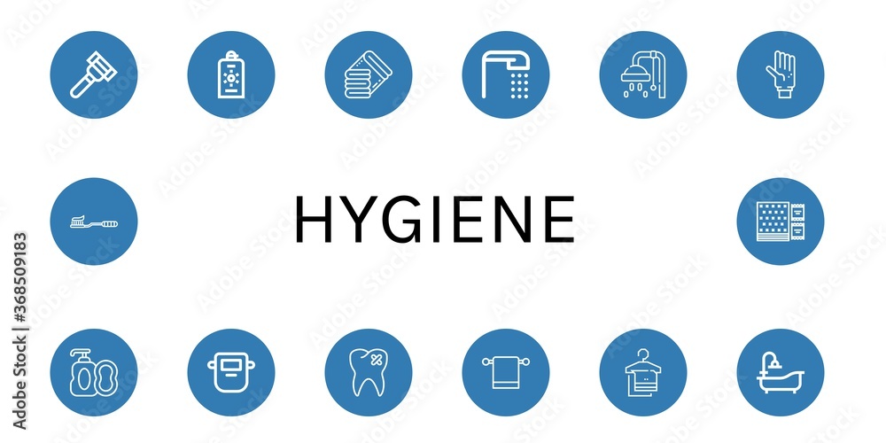hygiene simple icons set hygiene simple icons set