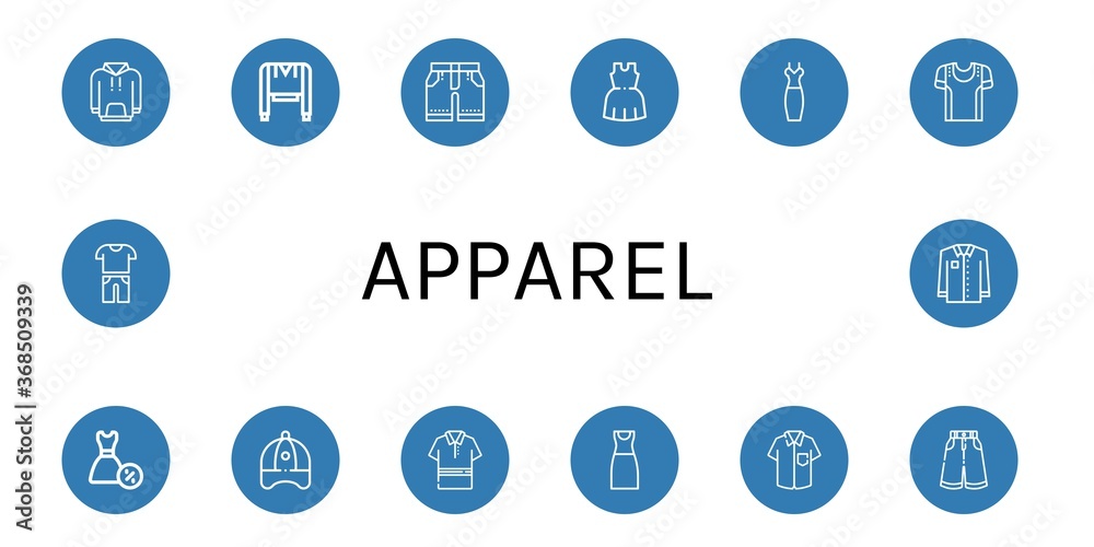 apparel icon set apparel icon set