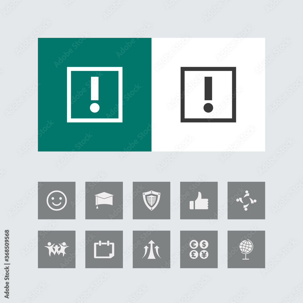 Creative Alert Icon with Bonus Icons. Creative Alert Icon with Bonus Icons.