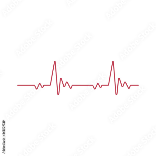 Heart beat, heartbeat monitor pulse line art icon for medical apps and websites EPS Vector