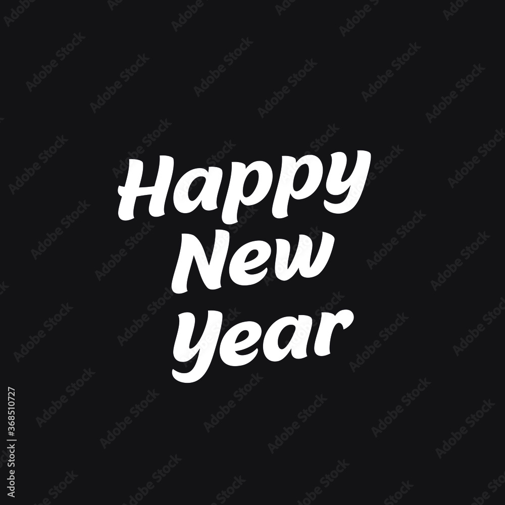 Happy New Year 2020, holiday, simple lettering typography, gift or invitational card, invitation EPS Vector Happy New Year 2020, holiday, simple lettering typography, gift or invitational card, invitation EPS Vector