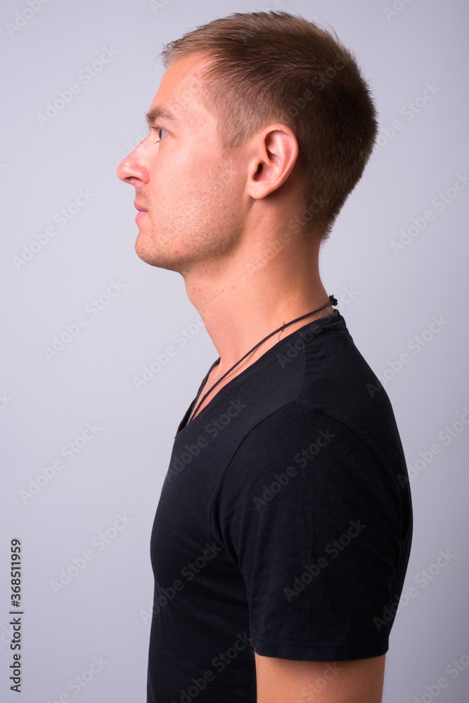 Portrait of handsome man against white background Portrait of handsome man against white background