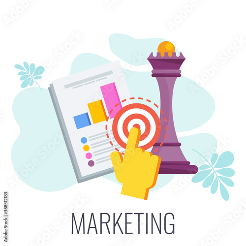Marketing infographics icon. Chess strategy and calculation.