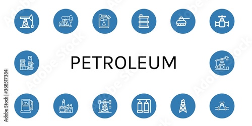 Set of petroleum icons