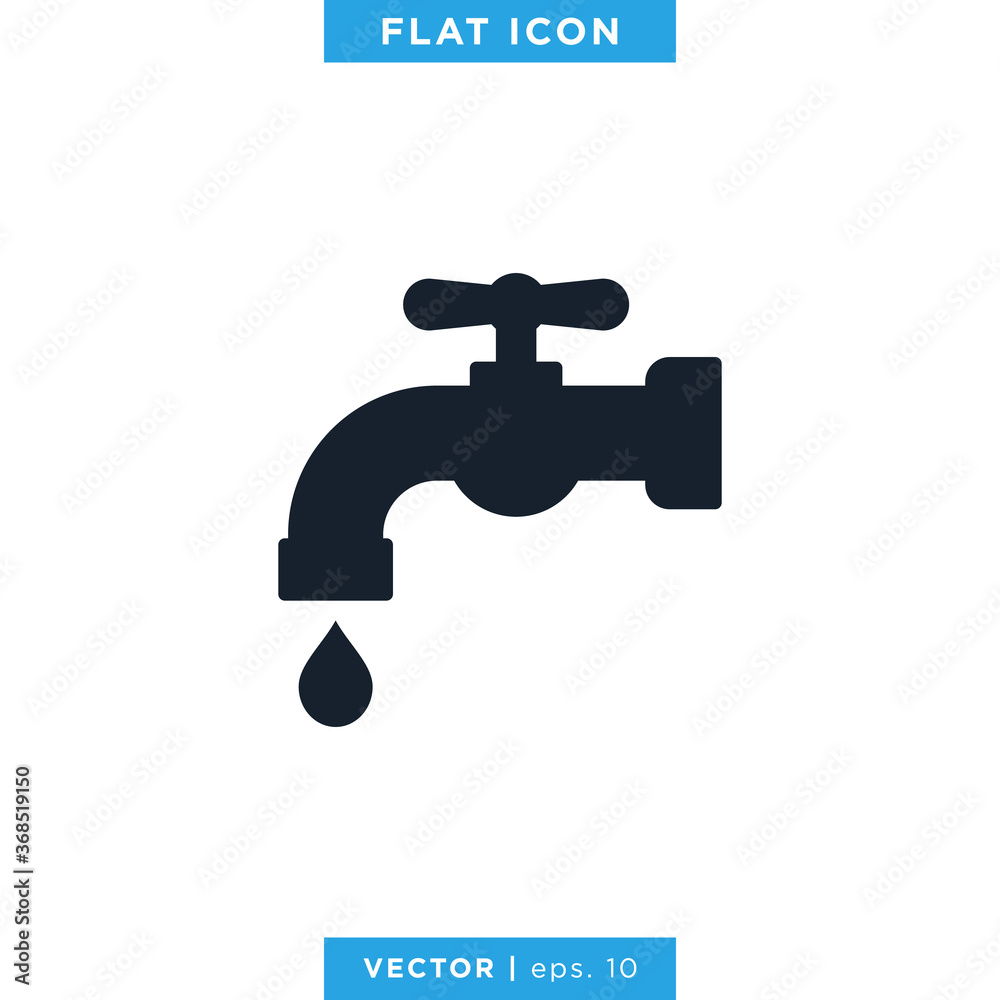 Faucet Icon Vector Design Template. Faucet Icon Vector Design Template.