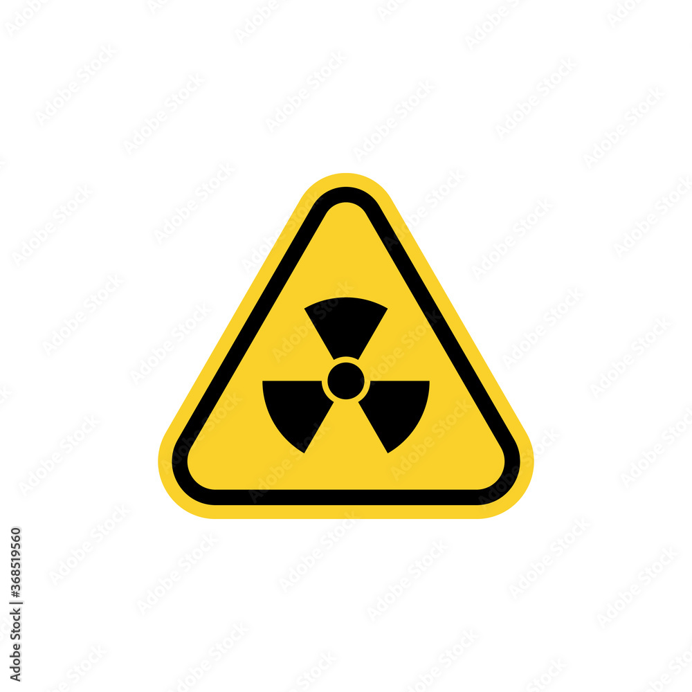 Radioactive with Triangle Icon Vector Design Template. Radioactive with Triangle Icon Vector Design Template.