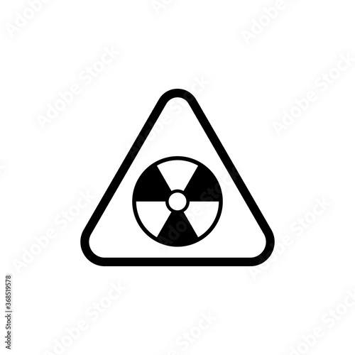 Radioactive with Triangle Icon Vector Design Template.