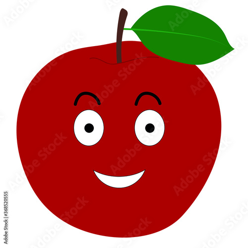Apple with face