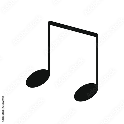 Black note on a white background