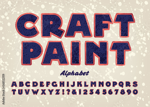 An Unstudied Alphabet with the Look of Having Been Painted with Tempera Hobby Paint or Craft Paint