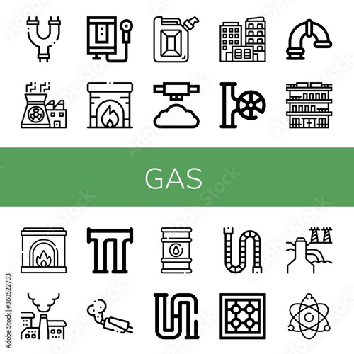 Set of gas icons