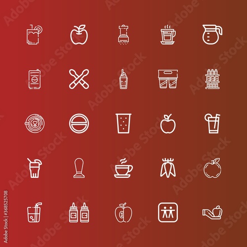 Editable 25 taste icons for web and mobile