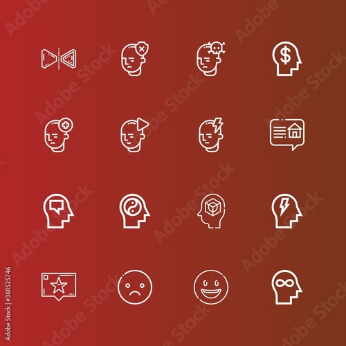 Editable 16 positive icons for web and mobile © Nadir