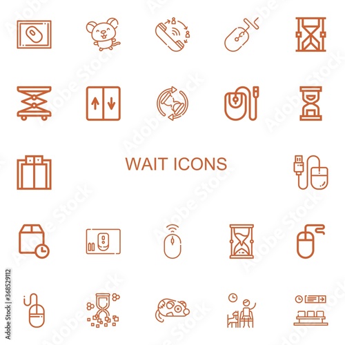 Editable 22 wait icons for web and mobile