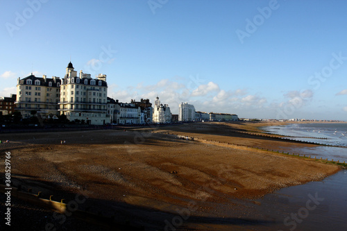 A view of Eastbourne beach and sea front, UK