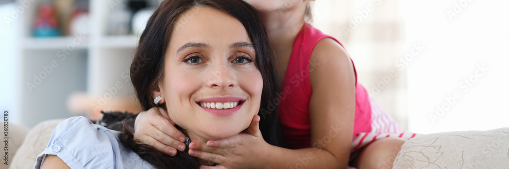 Mother and daughter together
