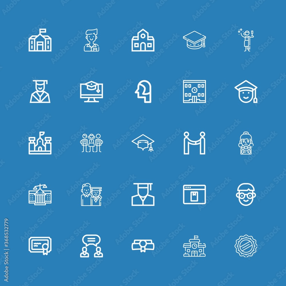 Editable 25 diploma icons for web and mobile Editable 25 diploma icons for web and mobile