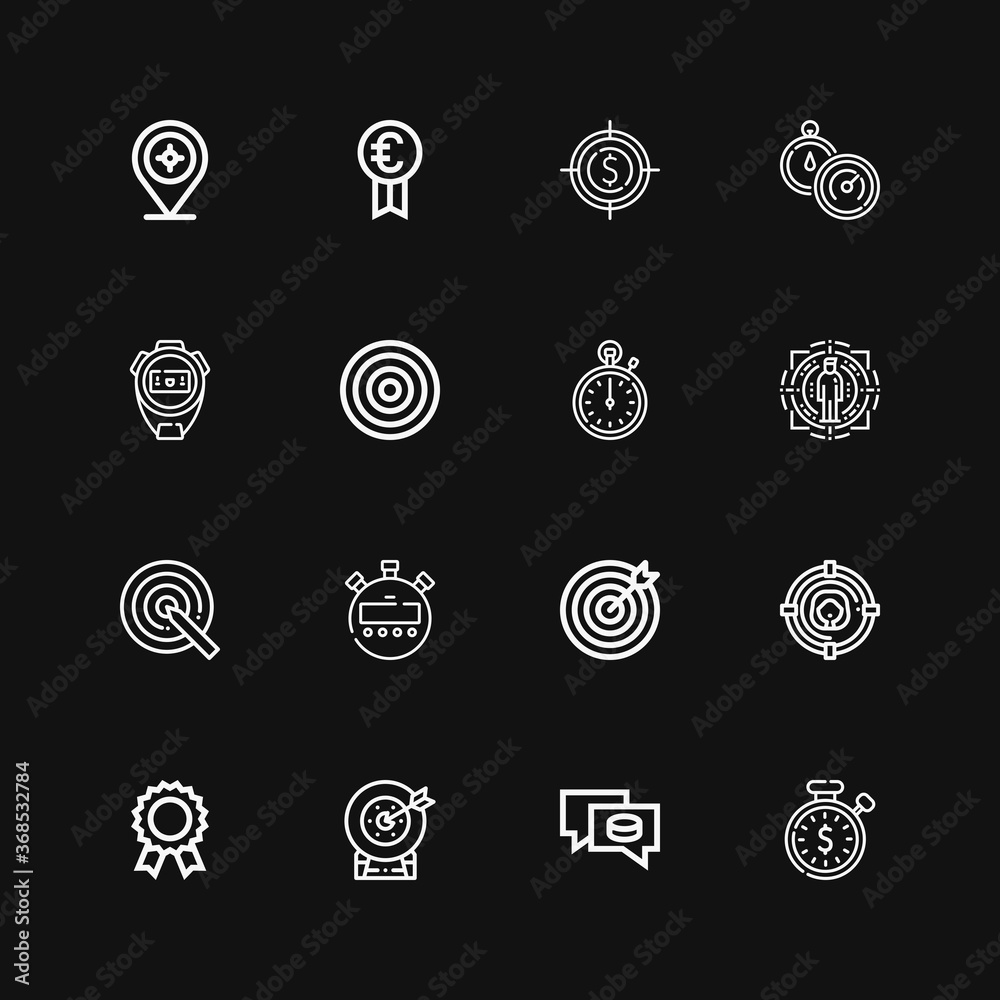 Editable 16 competitive icons for web and mobile