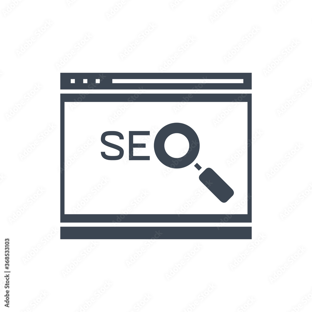 Website Optimization Related Vector Glyph Icon. Isolated on White Background. Vector Illustration. Website Optimization Related Vector Glyph Icon. Isolated on White Background. Vector Illustration.