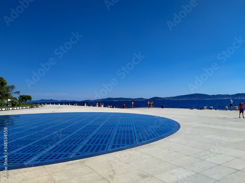 Hail to sun instalation in center of Zadar, Croatia © Peter Polic