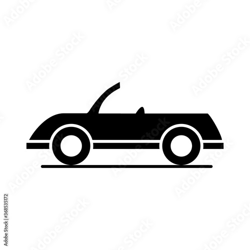 car cabriolet model transport vehicle silhouette style icon design © Stockgiu