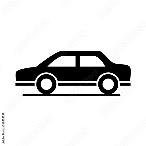 classic car model transport vehicle traffic silhouette style icon design