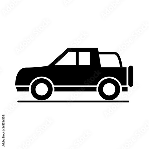 car off road vehicle model transport vehicle silhouette style icon design