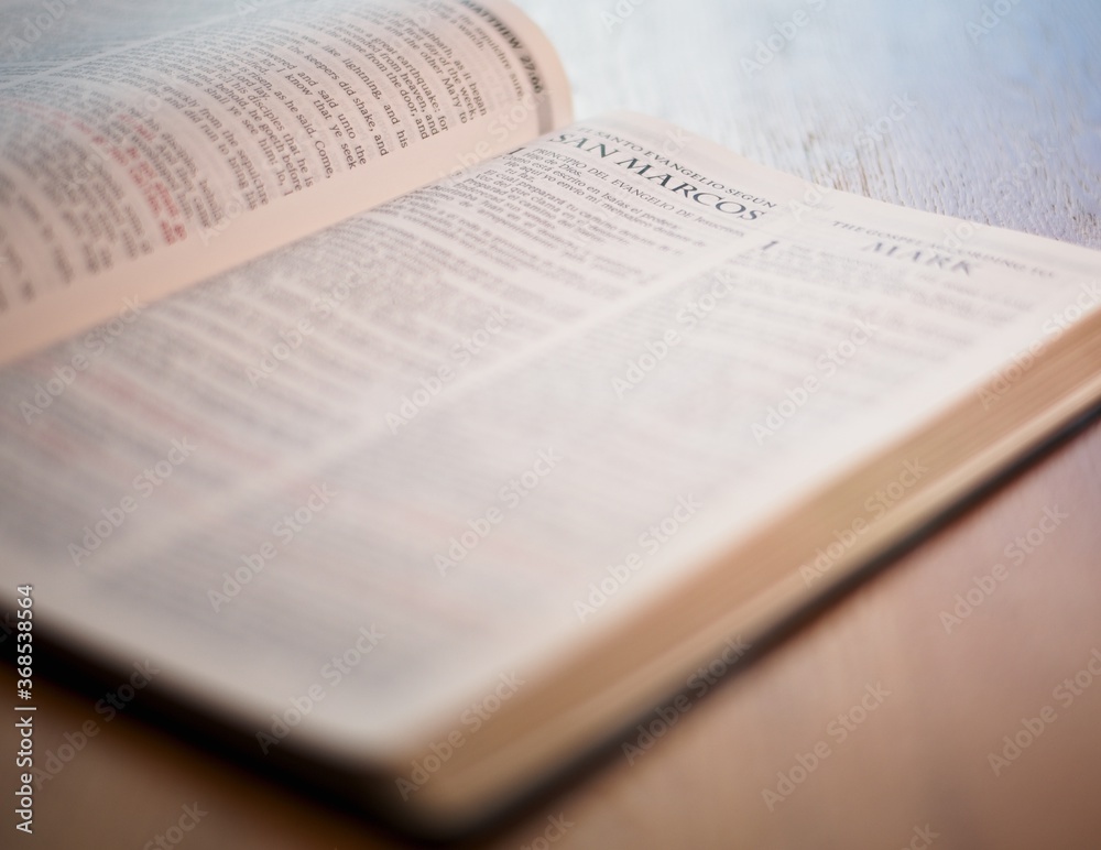 Fototapeta premium Holy Bible Christian Book New Testament - Mark Gospel