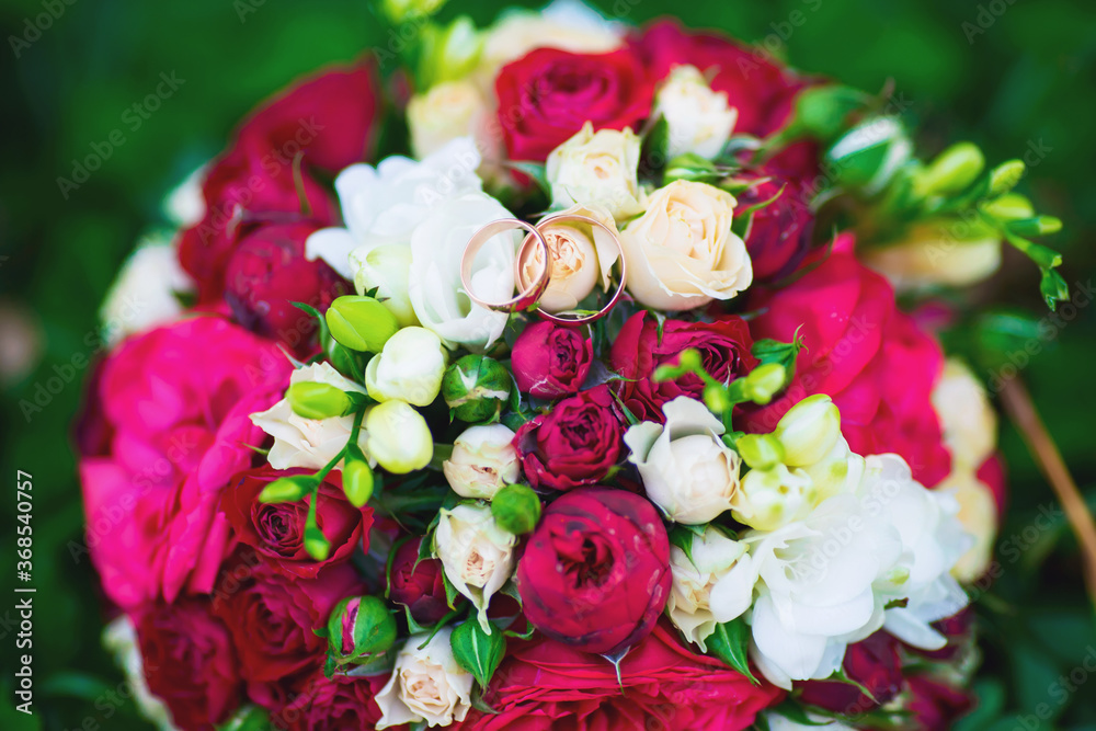 beautiful flowers on the wedding day. bouquet