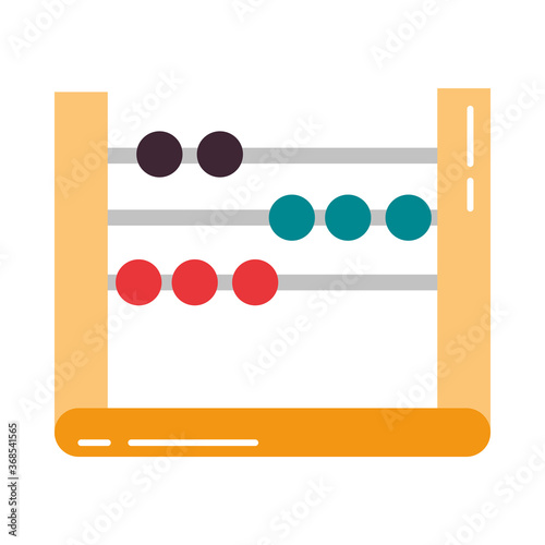 school education supply abacus arithmetic flat style icon