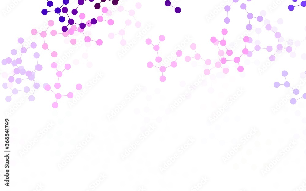 Light Pink vector pattern with artificial intelligence network.