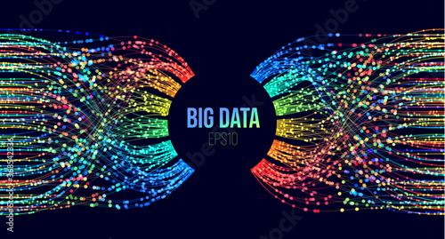 Big data classification vector background. Parsing analysis technology. Splash screen for courses