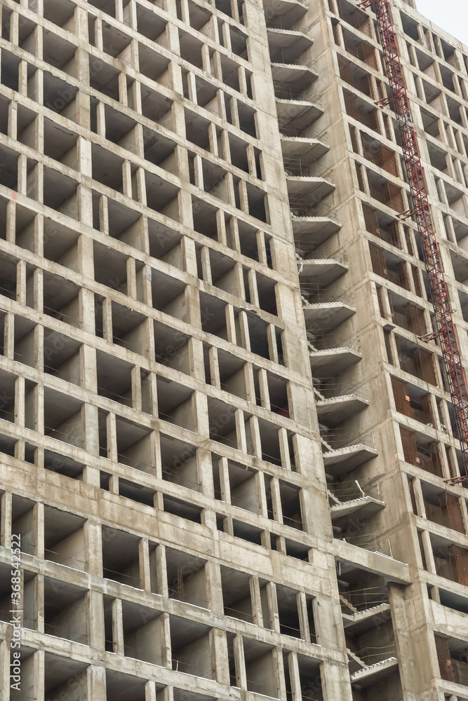 building design, home construction cement base close-up building design, home construction cement base close-up