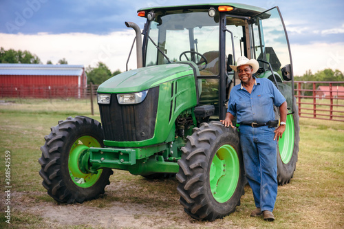 Portrait of mature black farmer photo