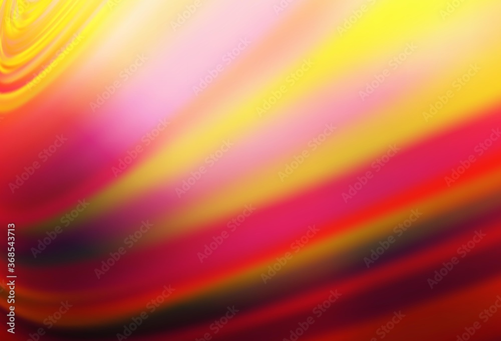 Light Red, Yellow vector blurred and colored pattern.
