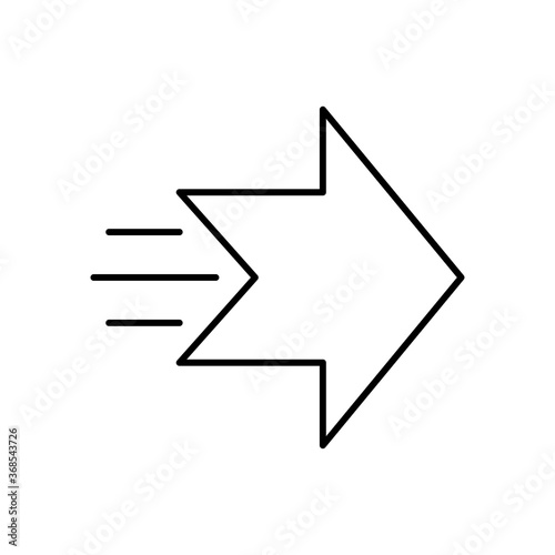 Free Download fast arrow icon, line style - GFXLoad