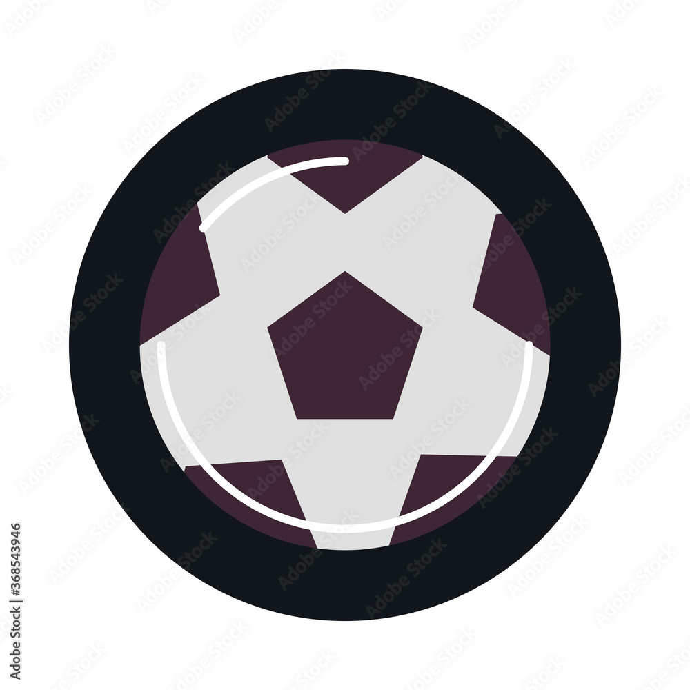 sport soccer ball equipment block and flat style icon sport soccer ball equipment block and flat style icon