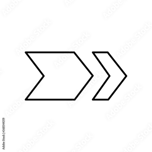 next arrows icon, line style