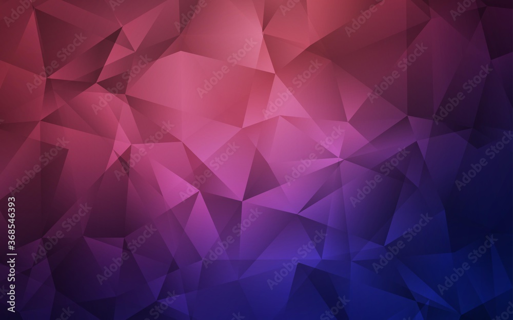 Dark Purple, Pink vector triangle mosaic texture. Polygonal abstract illustration with gradient. Pattern for a brand book's backdrop.