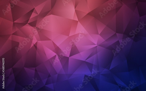 Dark Purple, Pink vector triangle mosaic texture. Polygonal abstract illustration with gradient. Pattern for a brand book's backdrop.