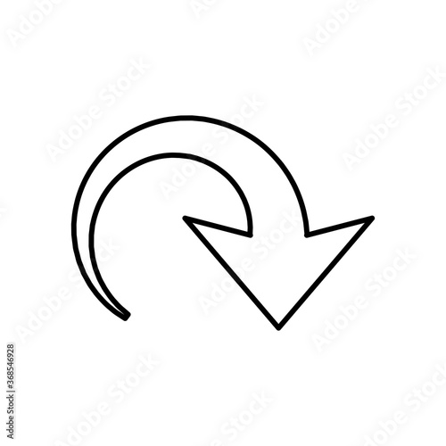 return arrow icon, line style