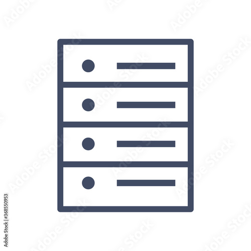 web hosting line style icon vector design