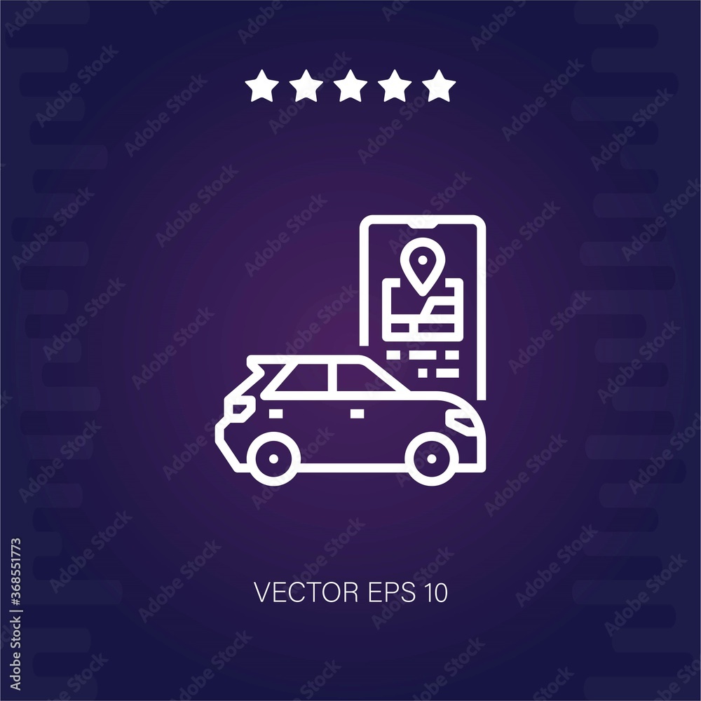autonomous car vector icon autonomous car vector icon