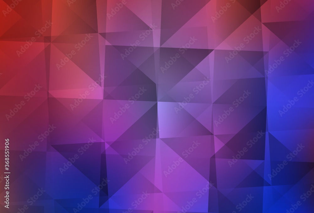 Light Blue, Red vector polygonal background.