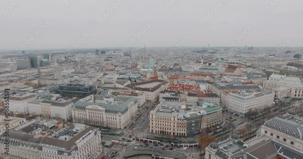Beautiful aerial view from above drone of vienna austria old town day 4k slow motion Beautiful aerial view from above drone of vienna austria old town day 4k slow motion